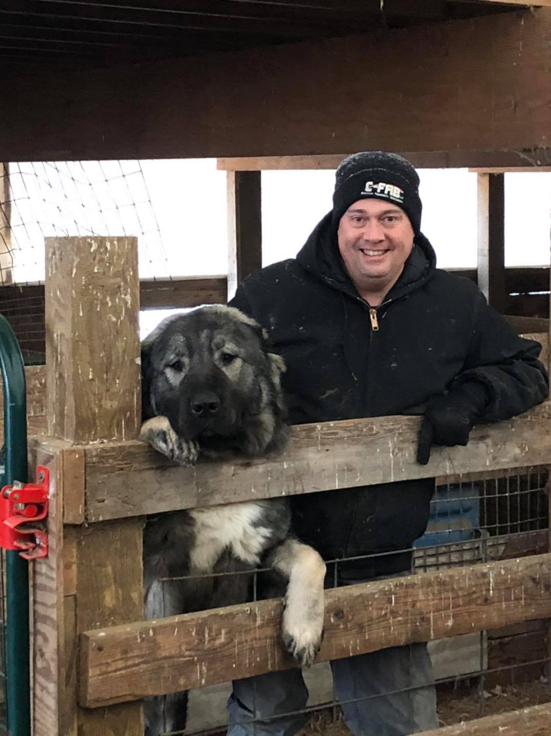 Shiloh Farm Todd Cleppe and Czar the Livestock Guard Dog